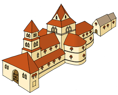 Reconstruction of the Saxon Cathedral at Wells, partly based on the Lanalet Pontifical of about 1040  Nash Ford Publishing 2003