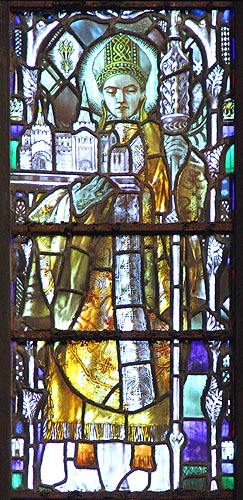 St. Chad in stained glass - © Nash Ford Publishing
